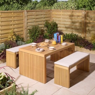 Kyoto 4 Seat Dining Set with Cushions
