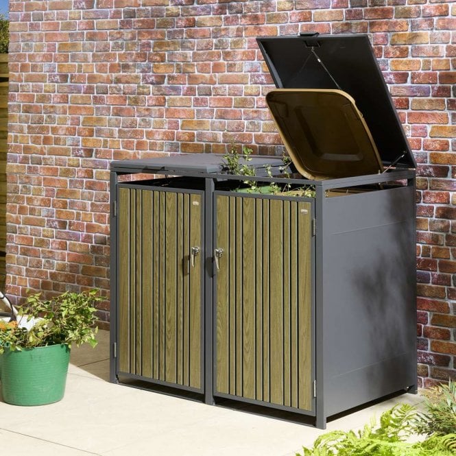 Rowlinson Oak Wimbledon Double Bin Store