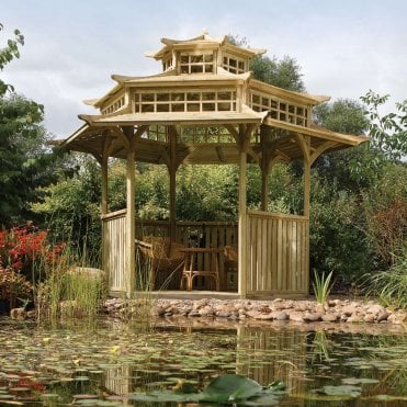 Oriental Pagoda Gazebo 3320 x 4025mm
