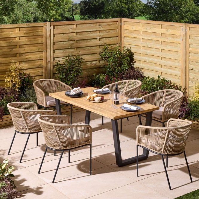 Rowlinson Oslo 6 Seat Dining Set with 1600mm Table