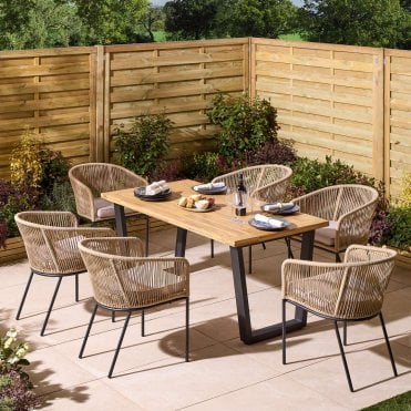 Oslo 6 Seat Dining Set with 1600mm Table