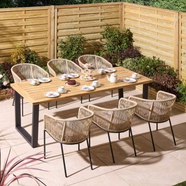 Oslo 6 Seat Dining Set with 2100mm Table