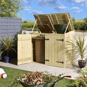 Premier Shiplap Double Bin Store