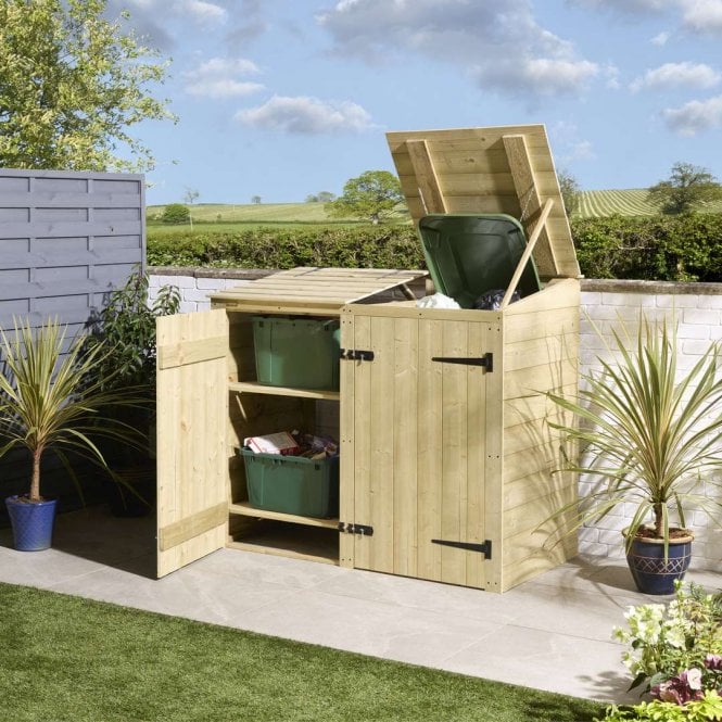 Rowlinson Premier Shiplap Single Bin Store with Box Store
