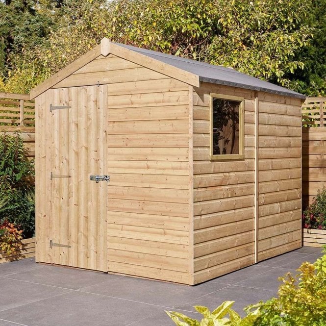Rowlinson Premier Shiplap Single Door Apex Shed 6' x 8'