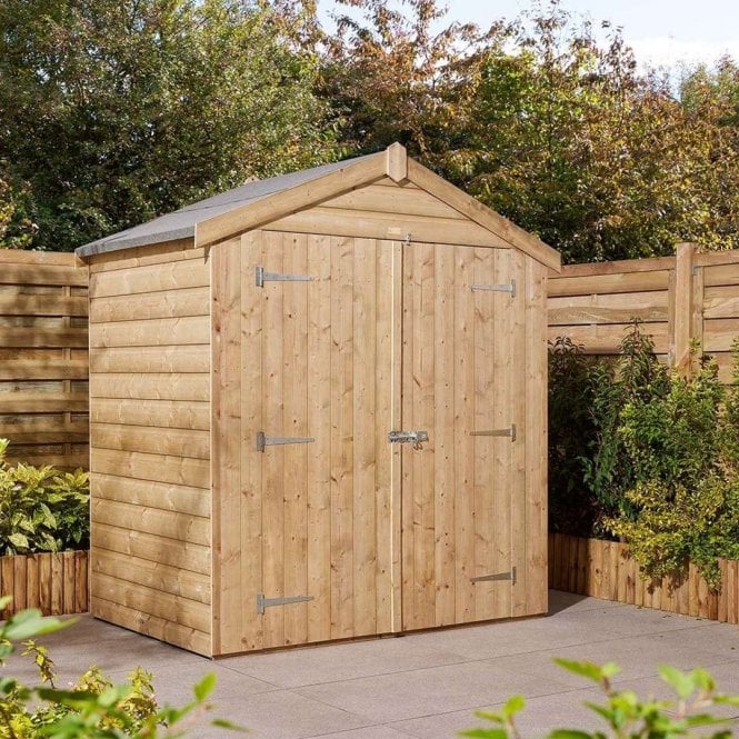 Rowlinson Premier Shiplap Windowless Double Door Apex Shed
