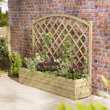 Trough Planter with Lattice 1.8m