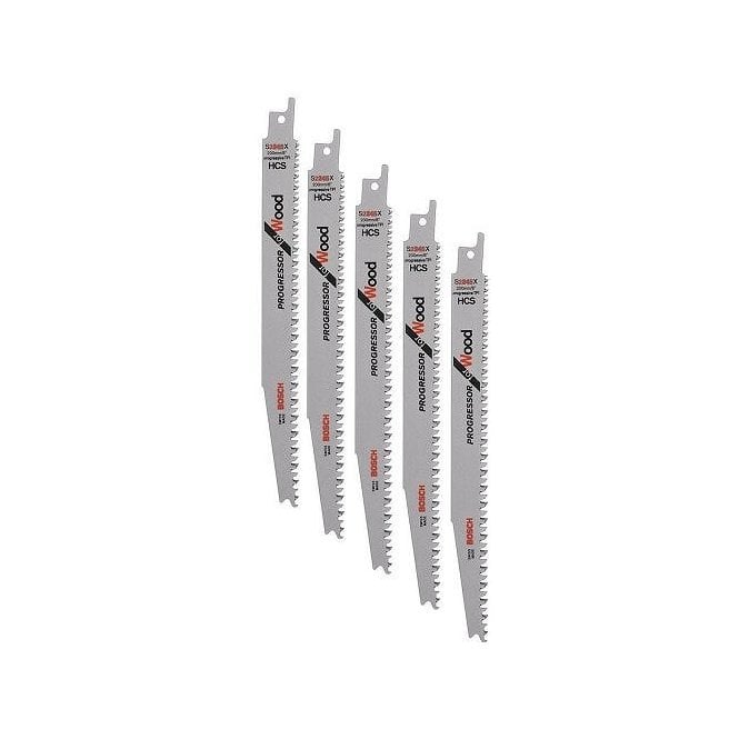 Bosch S2345X Sabre Saw Blades Progressor for Wood 200mm (5 Pack)
