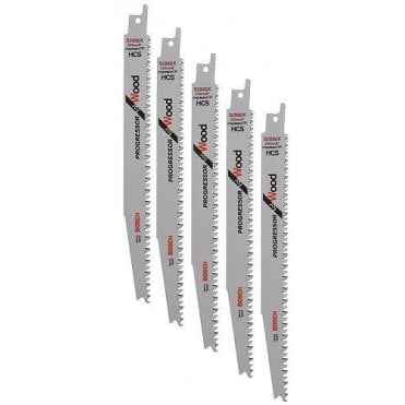 S2345X Bosch Sabre Saw Blades Progressor for Wood 200mm (5 Pack)