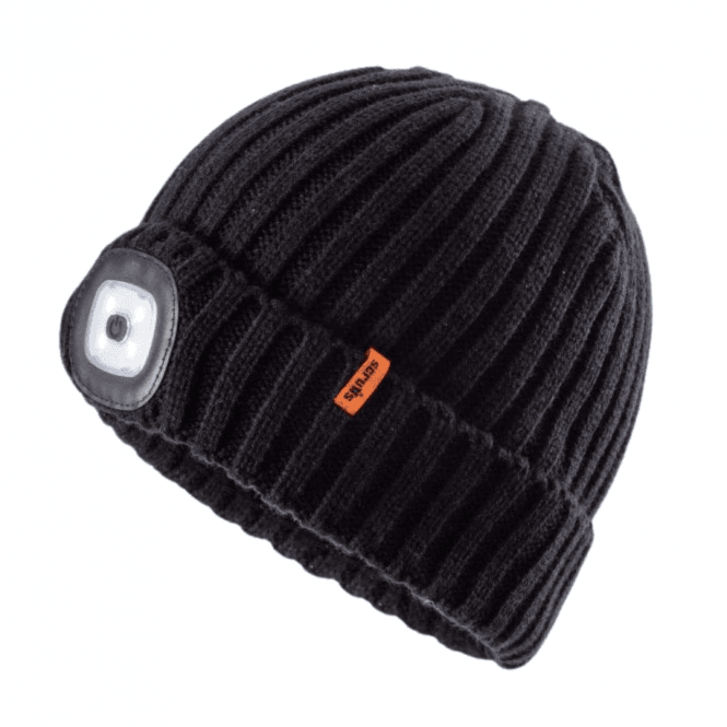Scruffs Black Head Torch LED Beanie Hat
