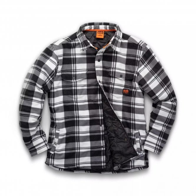 Scruffs Black/White Worker Padded Checked Shirt