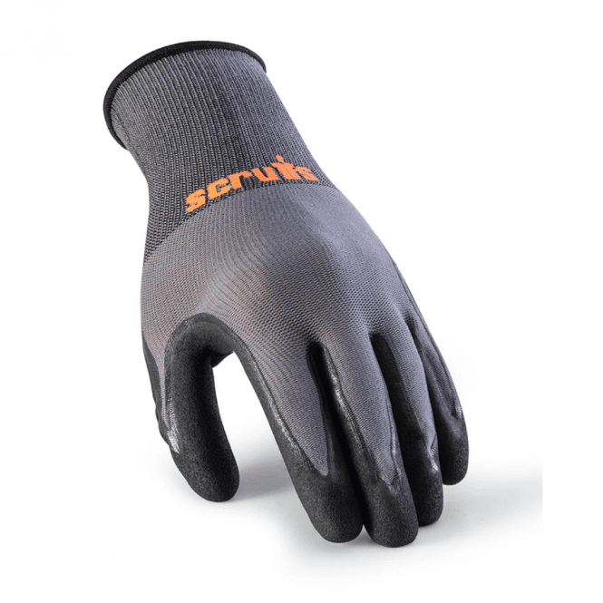 Scruffs Grey Worker Gloves - 5-Pack - Various Sizes
