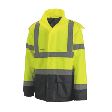 High Visibility Yellow/Navy Waterproof Jacket - Various Sizes