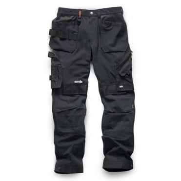 Pro Flex Plus Slim Fit Trade Work Trousers Black