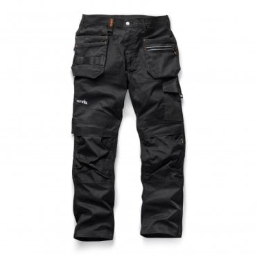 Trade Flex Black Slim Fit Work Trousers