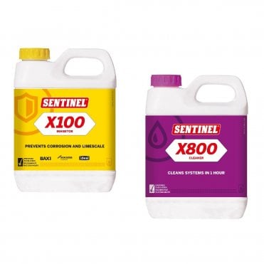 Fast Acting 1 Hour Central Heating Cleaner & Protector Pack X800 X100