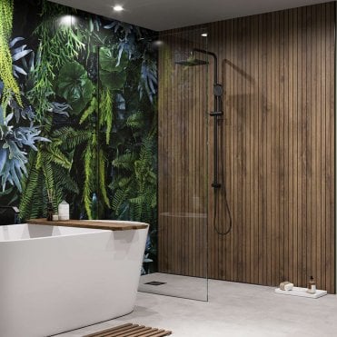 Arcade Walnut Wood Slat Laminate PLY Shower Panel 2400 x 600mm ProClick - SW107