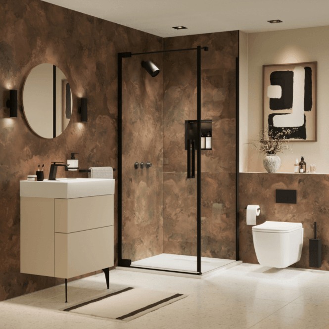 Showerwall Bronze Smoke Hydrocore Waterproof Shower Wall Panel - SW89