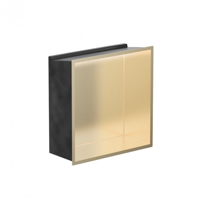 Showerwall Brushed Brass 305mm x 305mm x 120mm Square Integrated Niche
