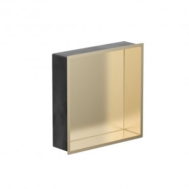 Brushed Brass 305mm x 305mm x 80mm Square Slimline Integrated Niche