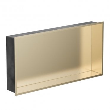 Brushed Brass 610mm x 305mm x 80mm Square Slimline Integrated Niche