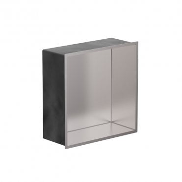 Brushed Stainless 305mm x 305mm x 120mm Square Integrated Niche