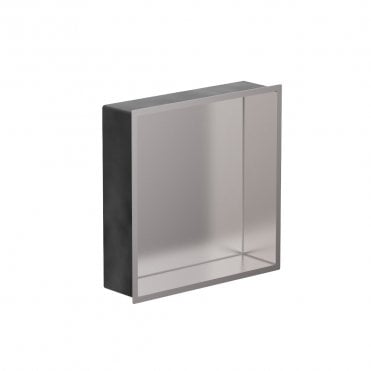 Brushed Stainless 305mm x 305mm x 80mm Square Slimline Integrated Niche