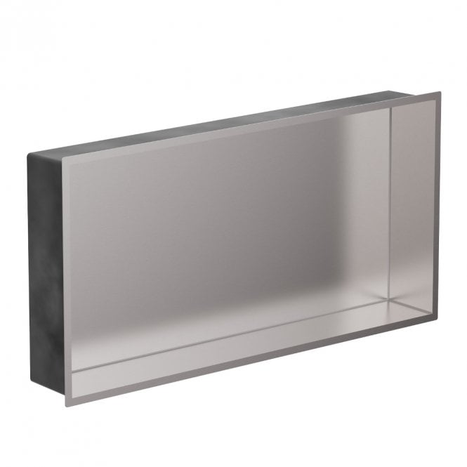 Showerwall Brushed Stainless 610mm x 305mm x 80mm Square Slimline Integrated Niche