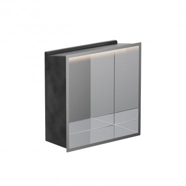 Chrome 305mm x 305mm x 120mm Square Integrated Niche with LED Light