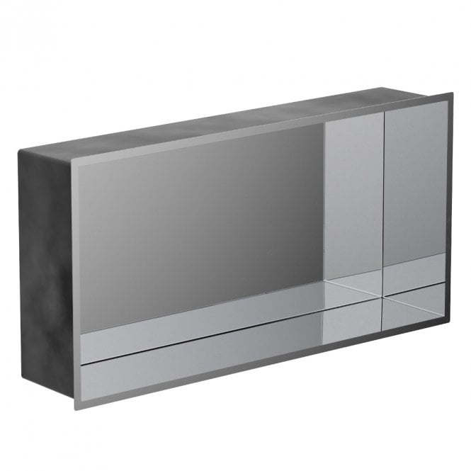 Showerwall Chrome 610mm x 305mm x 120mm Square Integrated Niche