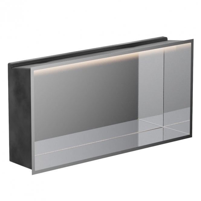 Showerwall Chrome 610mm x 305mm x 120mm Square Integrated Niche with LED Light
