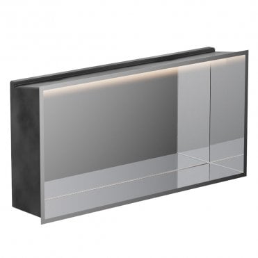 Chrome 610mm x 305mm x 120mm Square Integrated Niche with LED Light
