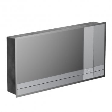 Chrome 610mm x 305mm x 80mm Square Slimline Integrated Niche