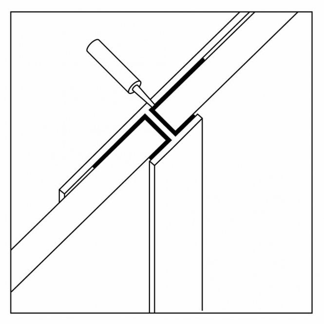 Showerwall Compact Tile Panel - Joining Trim 3mm 2450mm