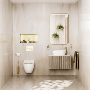 Indiana Limestone Hydrocore Waterproof Shower Wall Panel - SW94