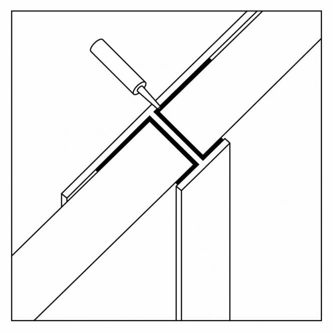 Showerwall Laminate Joining Trim 2450mm Length
