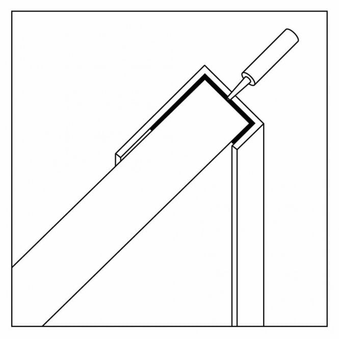 Showerwall Laminate Square End Trim 2450mm Length