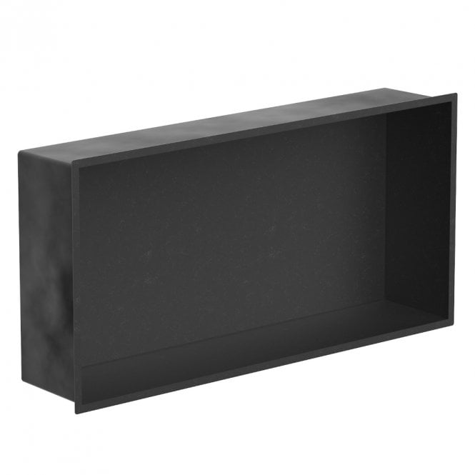 Showerwall Matt Black 610mm x 305mm x 120mm Rectangular Integrated Niche