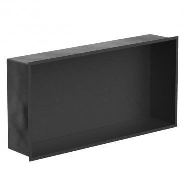 Matt Black 610mm x 305mm x 120mm Rectangular Integrated Niche