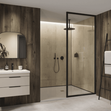 Mocha Pine Hydrocore Waterproof Shower Wall Panel - SW95