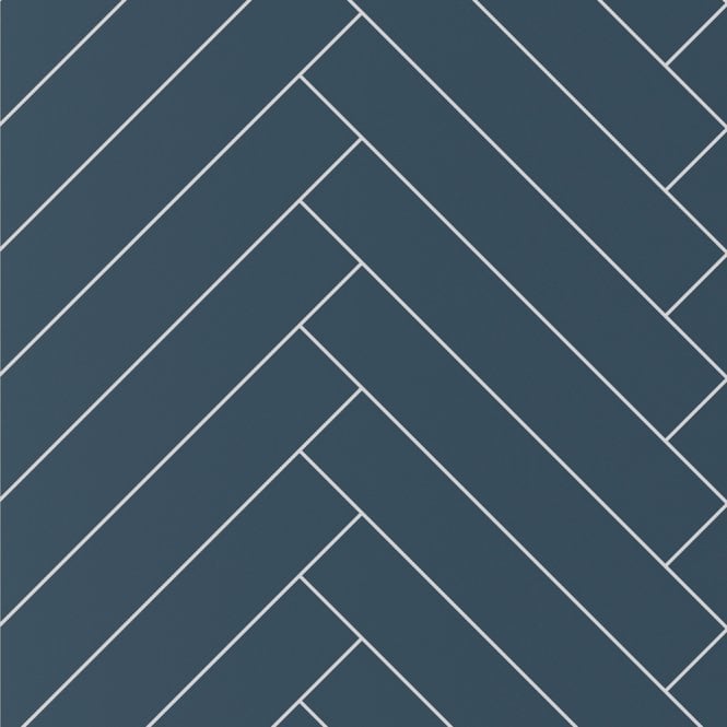 Showerwall Nordic Blue Herringbone Laminate Shower Wall Panel - 2400 x 600mm ProClick - SWT01
