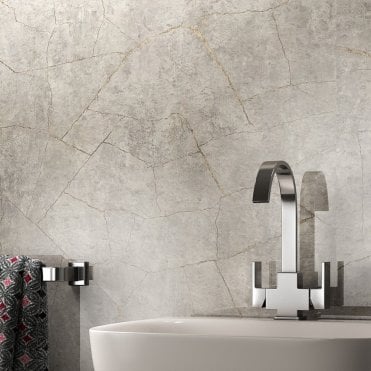 Silver Slate Gloss Laminate PLY Shower Wall Panel - SW72