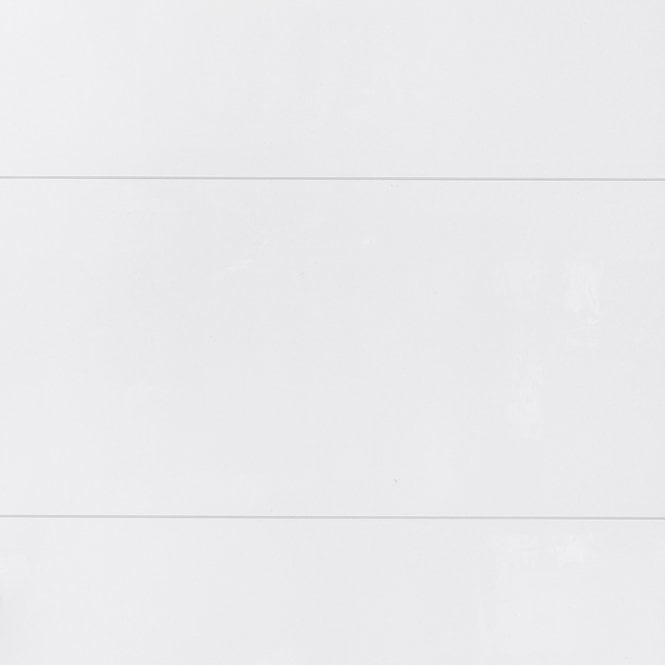 Showerwall Snow White Rectangle Tile Laminate Shower Wall Panel - 2400 x 600mm ProClick - SWT11