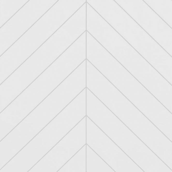 Showerwall Snow White Satin Chevron Laminate Shower Wall Panel - 2400 x 600mm ProClick - SWT16