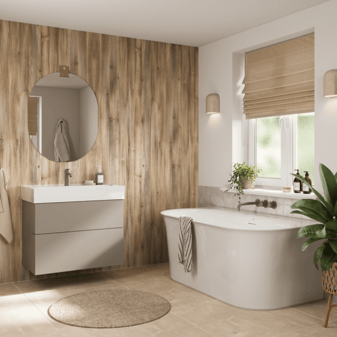 Showerwall Weathered Pine Hydrocore Waterproof Shower Wall Panel - SW105