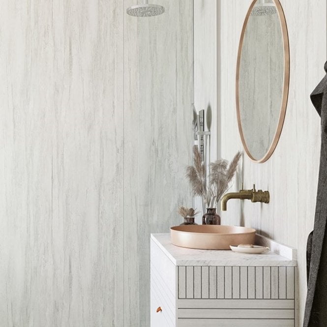 Showerwall White Charcoal Laminate PLY Shower Wall Panel - SW70