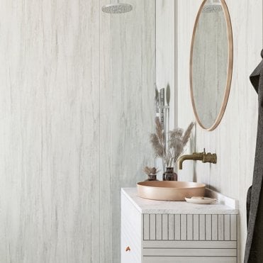 White Charcoal Laminate PLY Shower Wall Panel - SW70