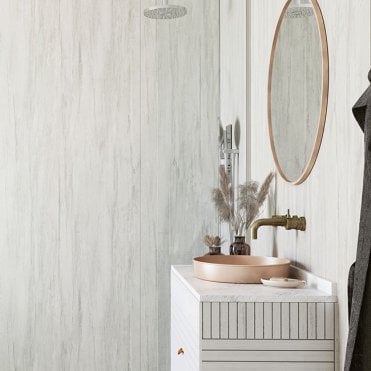 White Charcoal Laminate Shower Wall Panel - SW70