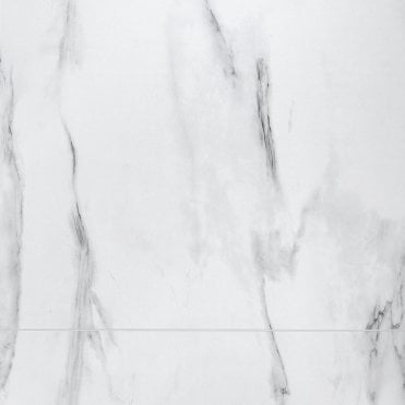 White Marble Square Tile Laminate Shower Wall Panel - 2400 x 600mm ProClick - SWT08