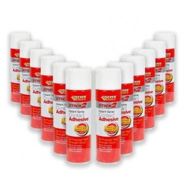 12 x Stick2 Instant Spray Contact Adhesive 500ml 